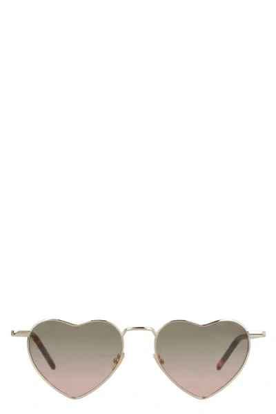 Saint Laurent New Wave Sl 301 Loulou Sunglasses In Gold