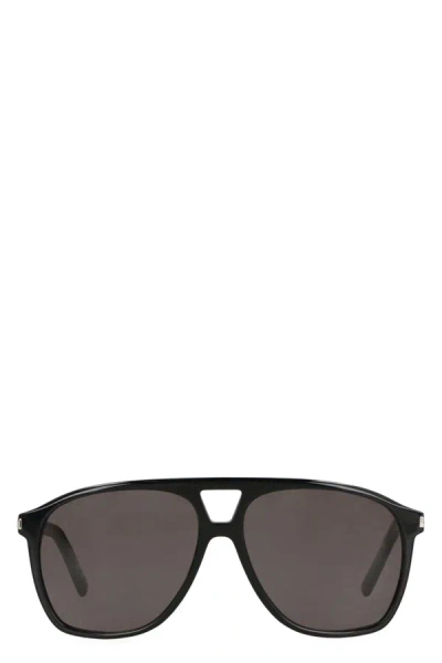 Saint Laurent Sl 596 Dune Aviator Sunglasses In Black