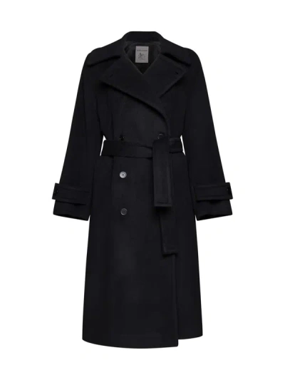 Semicouture Coats In Black