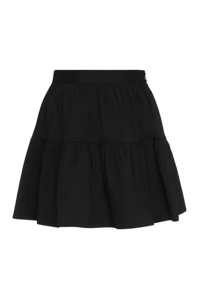 Staud Mini Sea Cotton Mini-skirt In Black