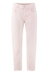 Stella Mccartney Jeans With Logo Bands In Pink
