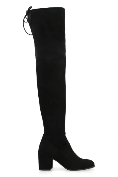 Stuart Weitzman Womens Black Tieland Suede Over-the-knee Boots