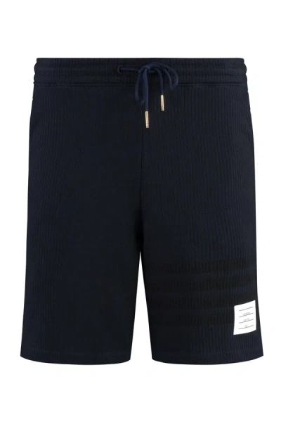 Thom Browne Cotton Bermuda Shorts In Blue