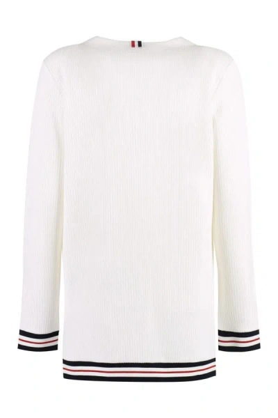 Thom Browne Cotton Cardigan In White