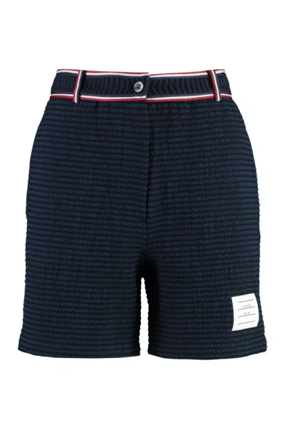 Thom Browne Knitted Shorts In Blue