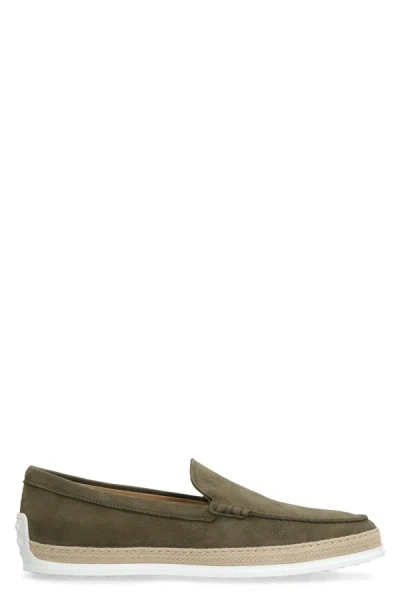 Tod's Nubuck Slip-on In Green