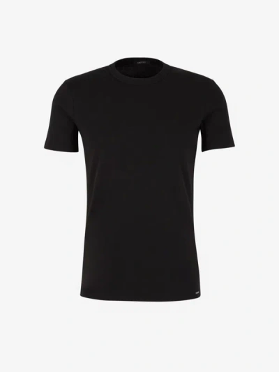Tom Ford Plain Cotton T-shirt In Round Neck