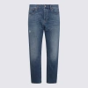 Valentino Blue Cotton Jeans In Blue