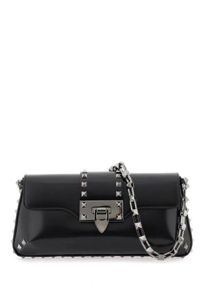 Valentino Garavani Rockstud Shoulder Bag In Black