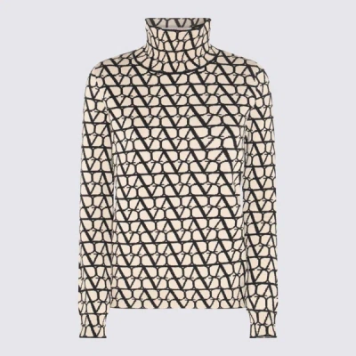 Valentino Toile Iconographe Wool Jumper In Camel