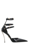VERSACE VERSACE LEATHER POINTY-TOE PUMPS