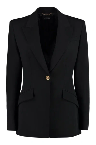 VERSACE VERSACE WOOL SINGLE-BREASTED BLAZER