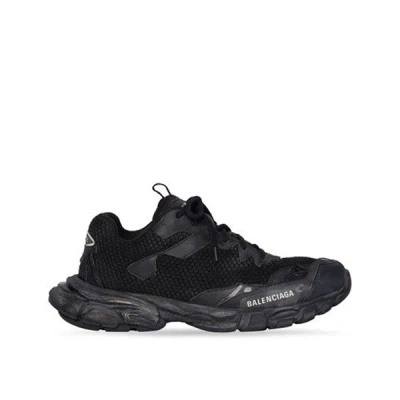 Balenciaga Logo Track Sneakers In Black