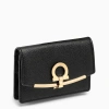 FERRAGAMO FERRAGAMO GANCINI BUSINESS CARD HOLDER BLACK