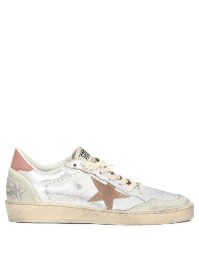 Golden Goose "ball Star" Sneakers In Silver
