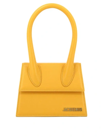 Jacquemus Le Chiquito Moyen Leather Bag In Yellow