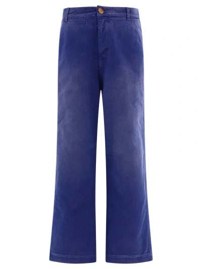 Marni Overdyed Trousers In Blue