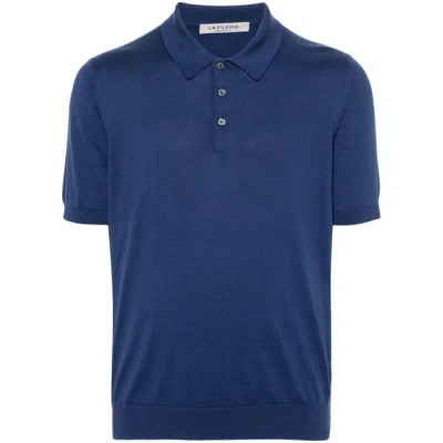 Fileria Knitted Polo Shirt In Blue