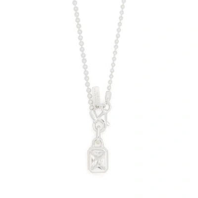 Hatton Labs Ball-chain Statement-pendant Necklace In Silver