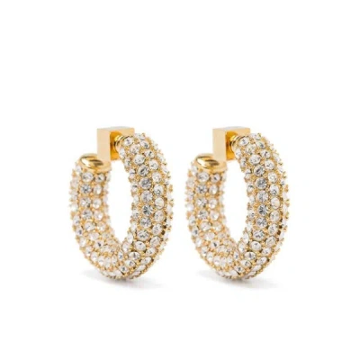Jacquemus Embellished Hoop Earrings In Gold