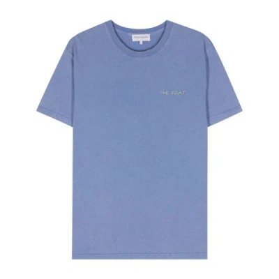 Maison Labiche Slogan-embroidered T-shirt In Blue