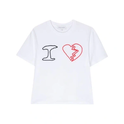 Maison Labiche I Love Popincourt T-shirt In White
