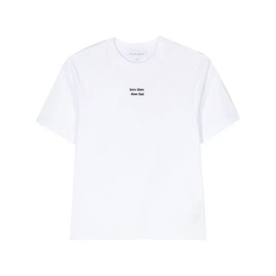 Maison Labiche Popincourt Embroidered-slogan T-shirt In White