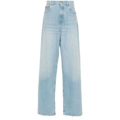 Martine Rose Extended Wide Leg Jean In Blue