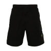 Stone Island Bermuda In Felpa In Black