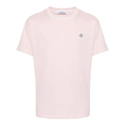 Stone Island Cotton Jersey T-shirt In Pink