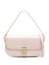 Apc A.p.c. Grace Chaine Leather Clutch Bag In Nude & Neutrals