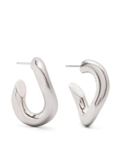 Isabel Marant Links Sculpted-hoop Earrings In 08si Silver