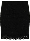 Isabel Marant Embroidered Miniskirt In Black