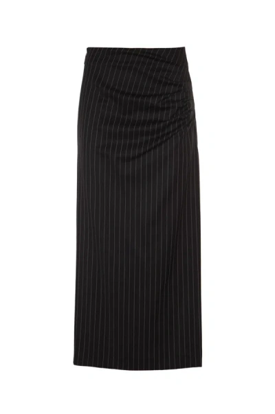 Msgm Pinstripe Skirt In Blue