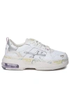 PREMIATA PREMIATA 'DRAKED' WHITE LEATHER SNEAKERS