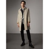 Burberry The Camden Longline Car Coat In Sandstone