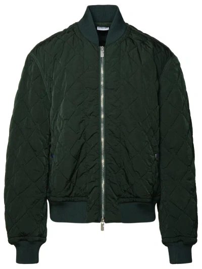 Burberry Quilted Nylon Bomber Jacket In Green