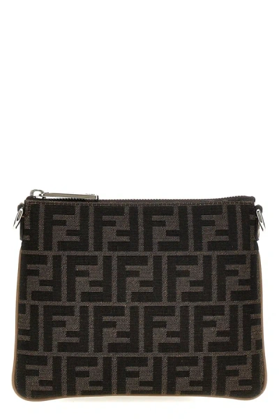 Fendi Men 'after Bag Mini Ff' Crossbody Bag In Brown