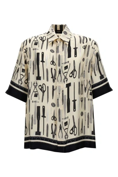 Fendi Men ' Tools' Shirt In Multicolor