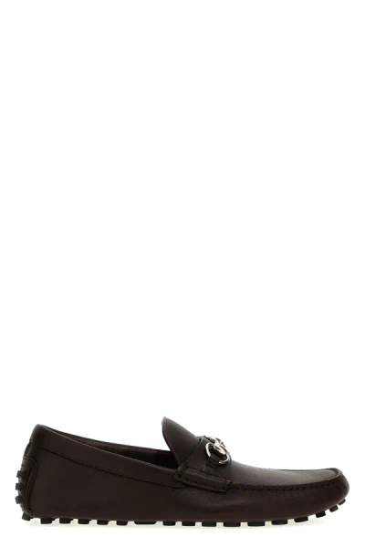 Gucci Men 'morsetto' Loafers In Brown