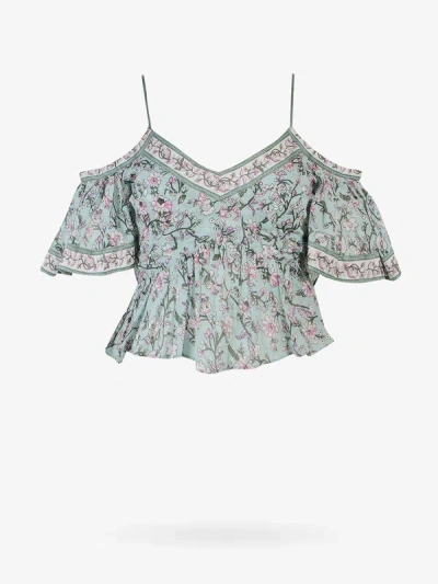 Isabel Marant Étoile Off-shoulder Floral-print Cotton Blouse In Multicolor