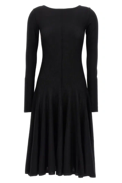Khaite Black Wool Dress