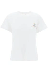 CHLOÉ CHLOE' MULTICOLOR EMBROIDERED LOGO T-SHIRT WITH