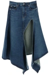 Y/project Denim Mini Skirt With Cut Out Details In Blue