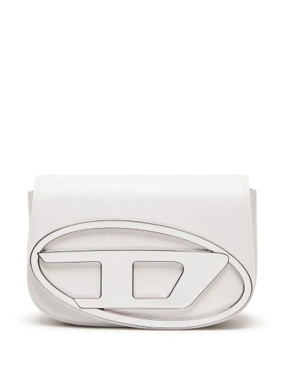 Diesel Iconica Borsa A Spalla Media In Pelle In White