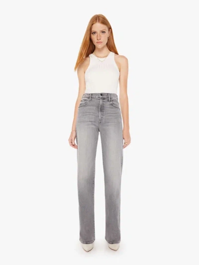 Mother The Lasso Heel Barely There Trousers In Grey - Size 33