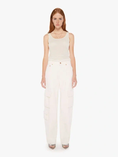 Mother Snacks! The Side Dish Cargo Skimp Natural Pants In White - Size 31