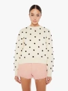 MOTHER THE JUMPER DOT YOUR EYES SWEATER IN PINK - SIZE SMALL