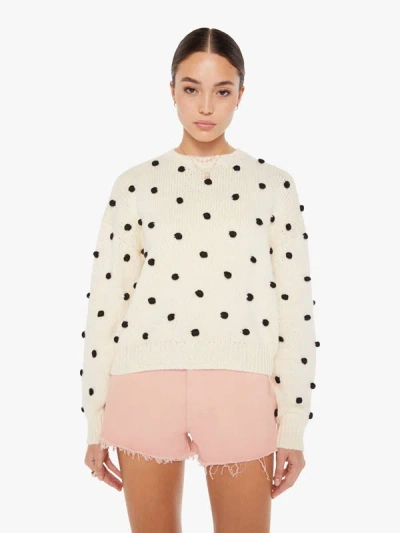 Mother The Jumper Crewneck Popcorn Knit Sweater In Dot Your Eyes