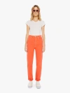 MOTHER THE TUNE UP BONA FIDE HOVER HOT CORAL PANTS IN PINK - SIZE 30